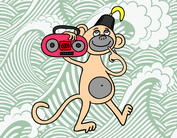 Desenho Macaco de circo pintado por gabielly