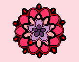 Desenho Mandala com uma flor pintado por abirelag