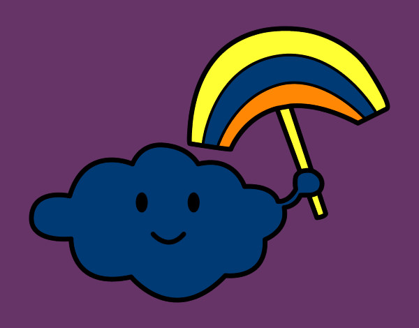 Desenho Nuvem com arco-íris pintado por vinha0854