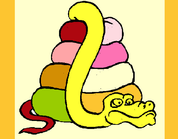 Desenho Serpente grande pintado por damyellen