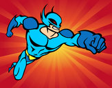 Desenho Super-herói sem uma capa pintado por bryan