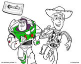 Desenho Buzz e Woody pintado por LUCCA