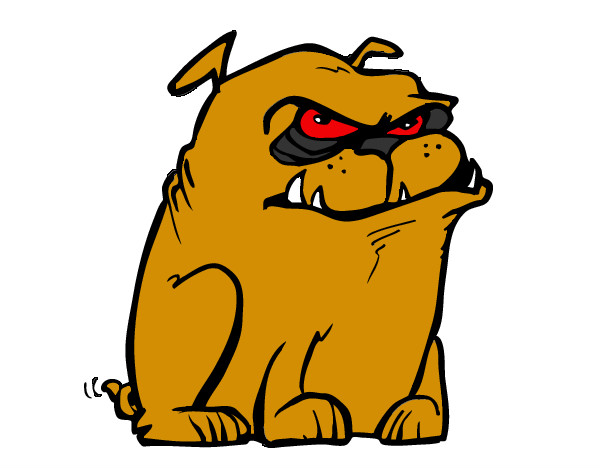 Desenho Cão com raiva pintado por csada