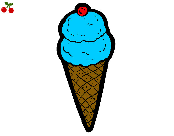 Desenho Cone de gelado pintado por Melanie