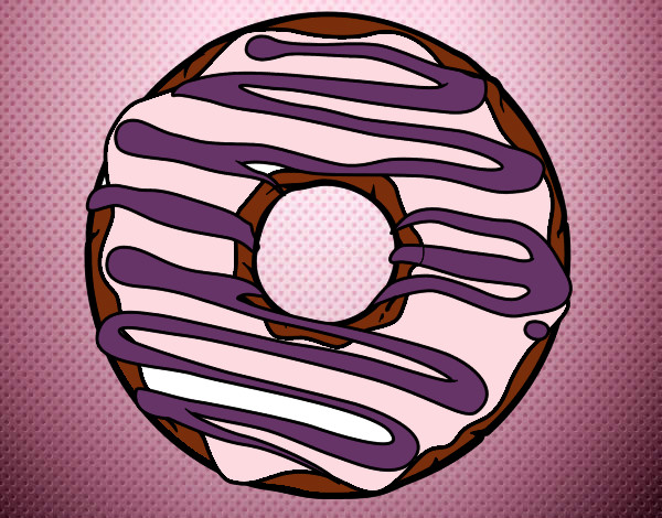 Desenho Donut pintado por taatiane