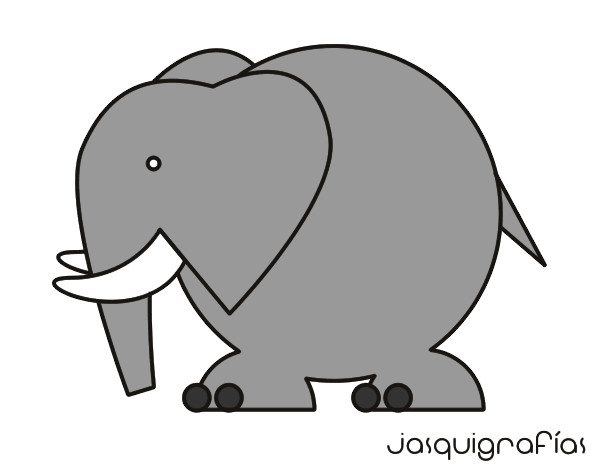 Desenho Elefante grande pintado por ReiDavi