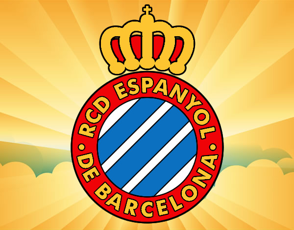 Desenho Emblema do RCD Espanhol pintado por Luisao
