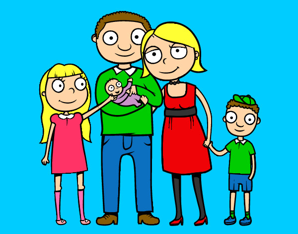 Desenho Família unida pintado por martasilva