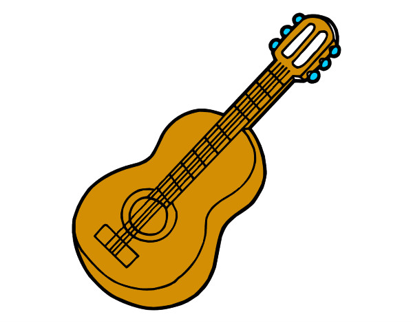 Desenho Guitarra clássica pintado por matheus150
