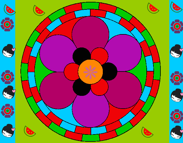 flor dentro do circulo