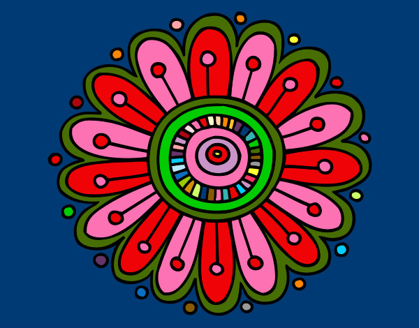 Desenho Mandala margarida pintado por damyellen