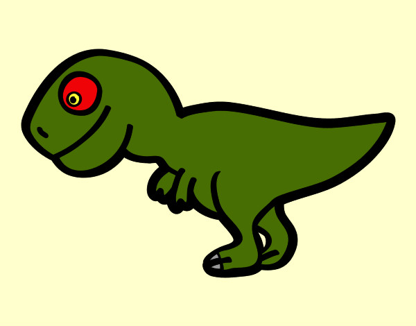 Desenho Tiranossauro rex jovem  pintado por iran