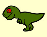 Desenho Tiranossauro rex jovem  pintado por iran