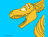 Desenho Esqueleto tiranossauro rex pintado por Gabriel444