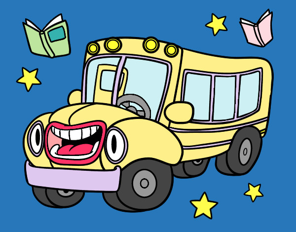 Desenho Ônibus animado pintado por Améli