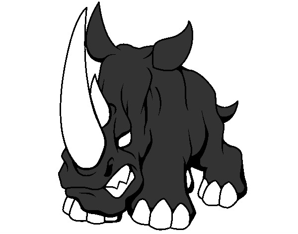 Desenho Rinoceronte II pintado por ecko