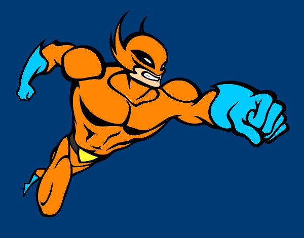 Desenho Super-herói sem uma capa pintado por isaacmende