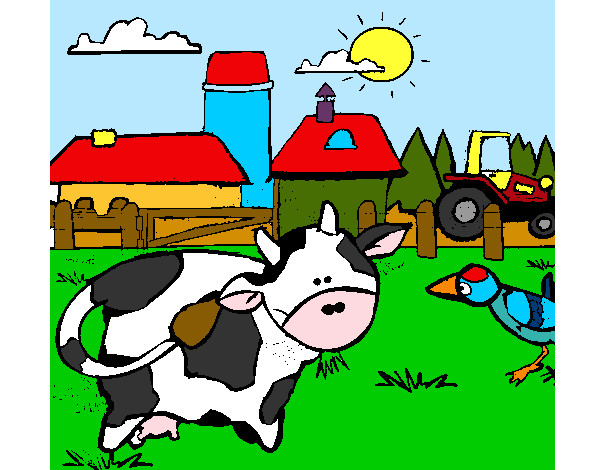 Desenho Vaca na quinta pintado por  p91235