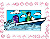 Desenho Aquáticos barco pintado por EDUARDA01