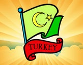 Desenho Bandeira da Turquia pintado por kino2406