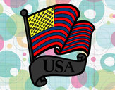 Desenho Bandeira dos Estados Unidos pintado por brunastobe