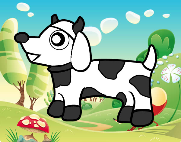 Desenho Cão-vaca pintado por yasmin01