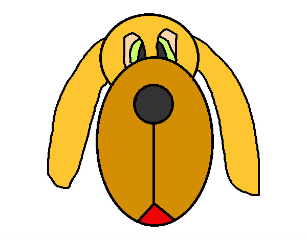 Desenho Cara de cão pintado por ceduarda