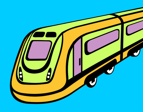 Desenho Comboio de alta velocidade pintado por kakkak