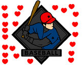 Desenho Logo de basebol pintado por brunastobe