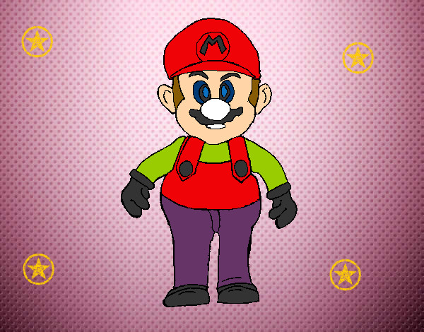 Desenho Mario pintado por brunastobe