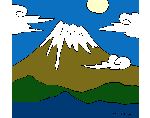 Desenho Monte Fuji pintado por ImShampoo