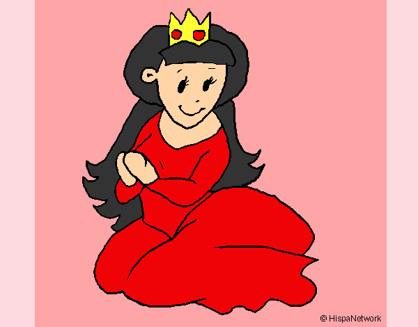Desenho Princesa sentada pintado por yasmin01