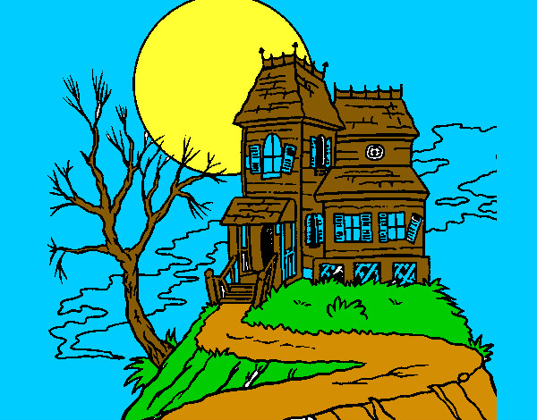Desenho Casa encantada pintado por Thaynne