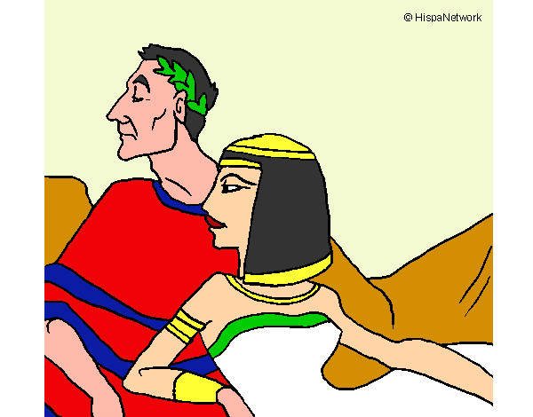 Desenho César e Cleopatra pintado por Adrielly L
