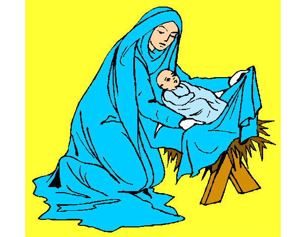 Desenho Nascimento do menino Jesús pintado por Thaynne