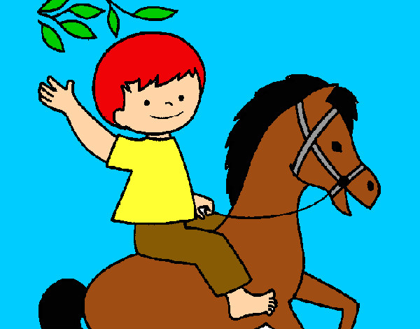 menino com seu cavalo