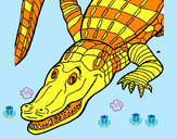 Desenho Crocodilo  pintado por Nilza