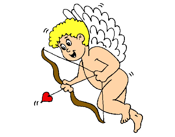 Desenho Cupido com grandes asas pintado por ANAMANA