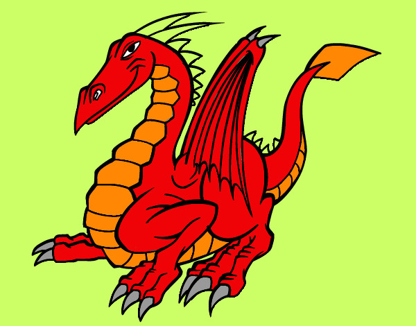 Desenho Dragão elegante pintado por giovanny