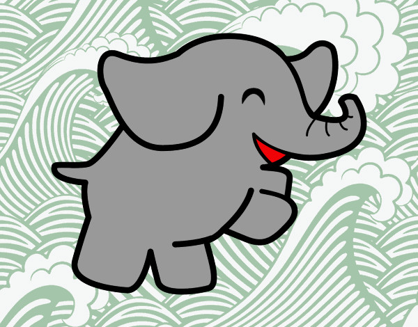 Desenho Elefante bailarino pintado por Emefofa