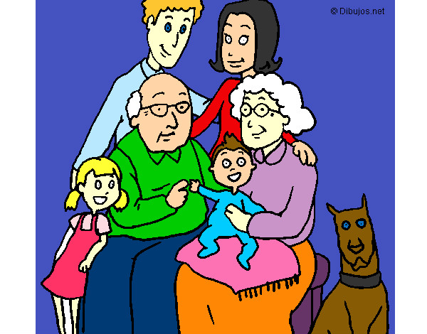 Desenho Família pintado por Leidiana