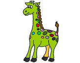 Desenho Girafa 4 pintado por luce