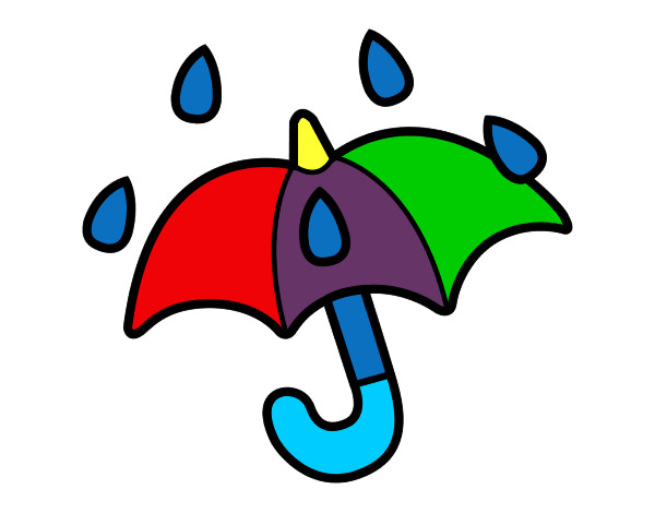 Desenho Guarda-chuva aberto pintado por imara
