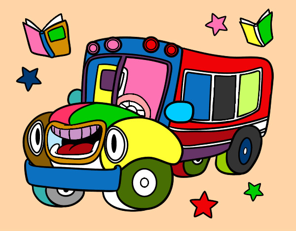 Desenho Ônibus animado pintado por imara