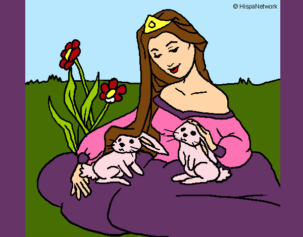 Desenho de Princesa do bosque para Colorir - Colorir.com