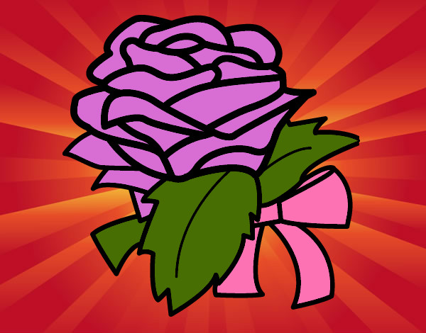Desenho Rosa, flor pintado por raiana