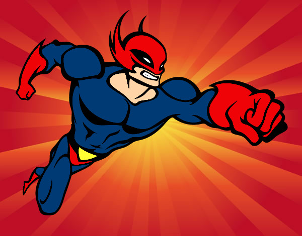 Desenho Super-herói sem uma capa pintado por Sukalinda