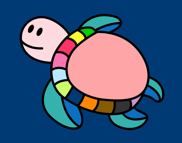 Desenho Tartaruga nadando pintado por evelyn10