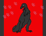 Desenho Tiranossauro rex pintado por Brendo