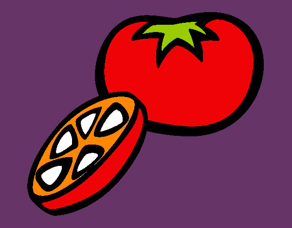 Desenho Tomate pintado por vito